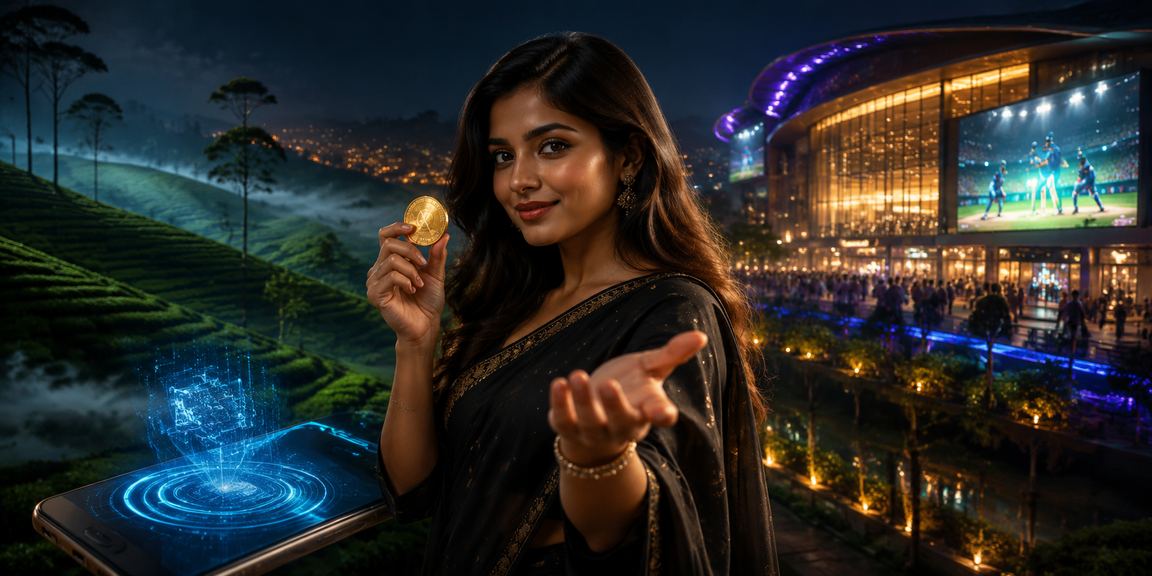 ঢাকায় চা বাগানের পটভূমিতে ক্রিকেট বেটিং উপভোগ করছেন একজন বাংলাদেশি তরুণ